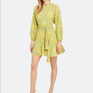 RHODE Yellow Floral Mini Dress